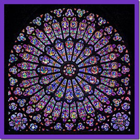 Rayonnant Gothic rose window (north transept), Notre-Dame de Paris Cathedral